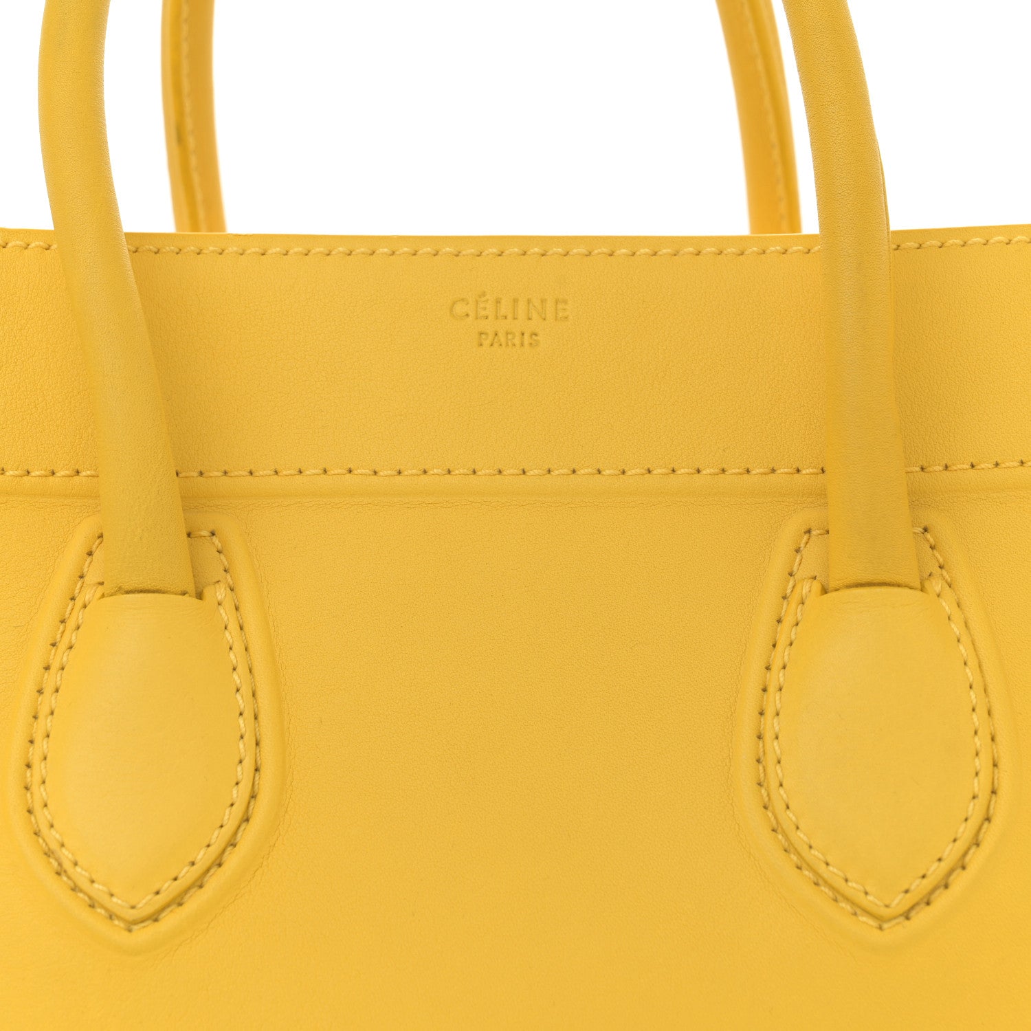 Celine Supple Calfskin Medium Phantom Luggage Sun Yellow 9 of 16