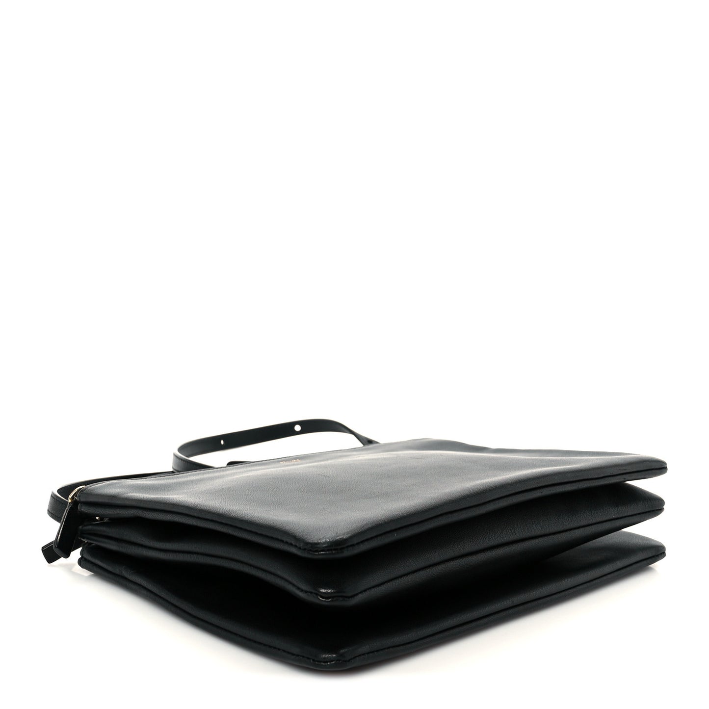 Lambskin Large Trio Crossbody Bag Black