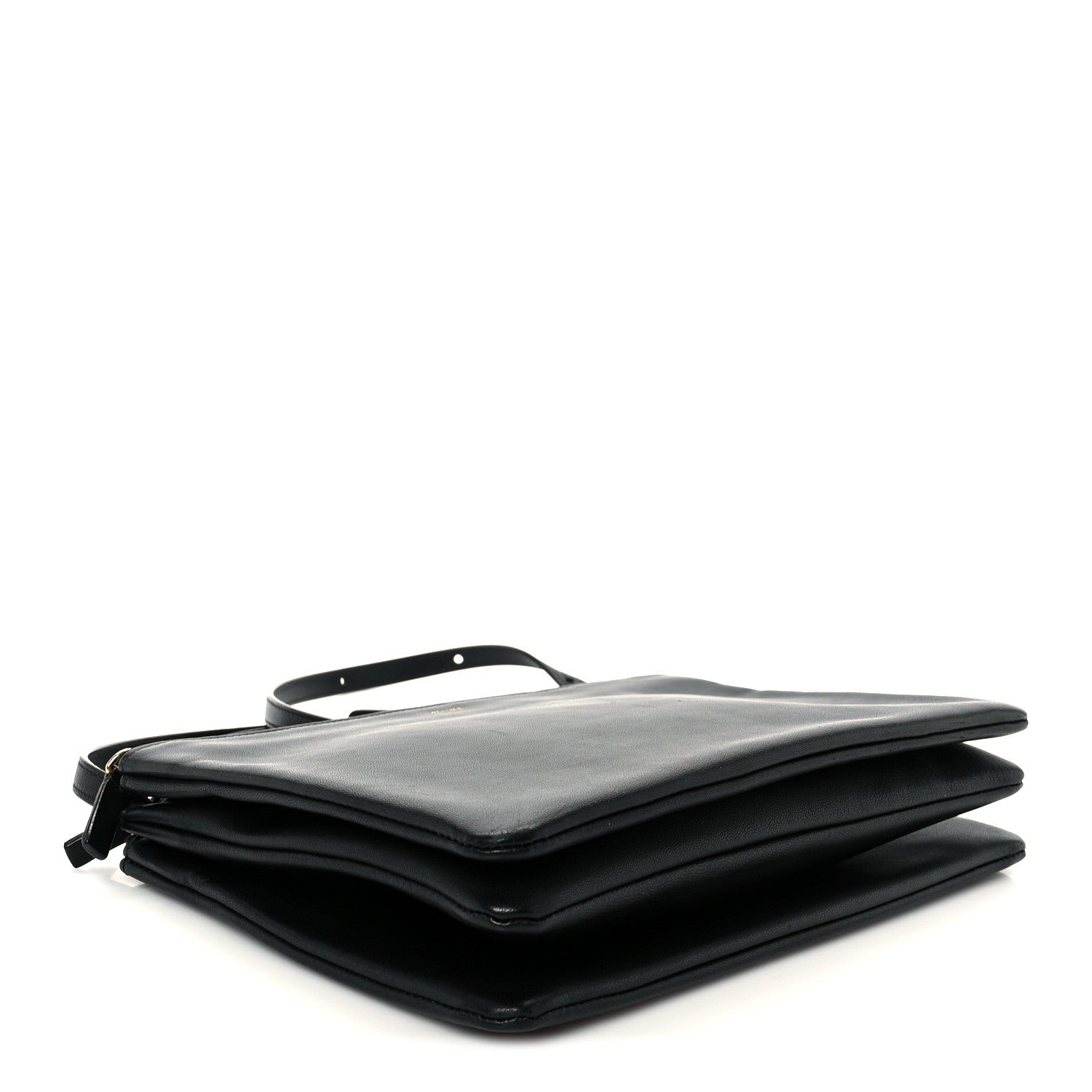 Celine Lambskin Large Trio Crossbody Bag Black 4 of 11