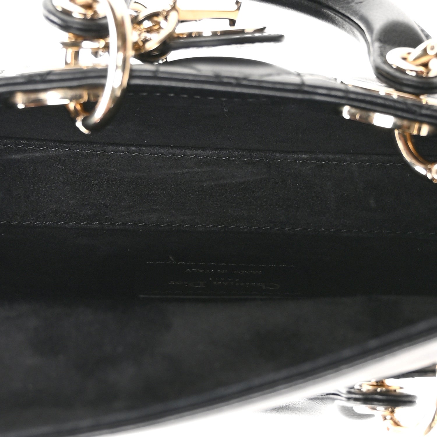 Christian Dior Lambskin Cannage Micro Lady D-Joy Black 1770939