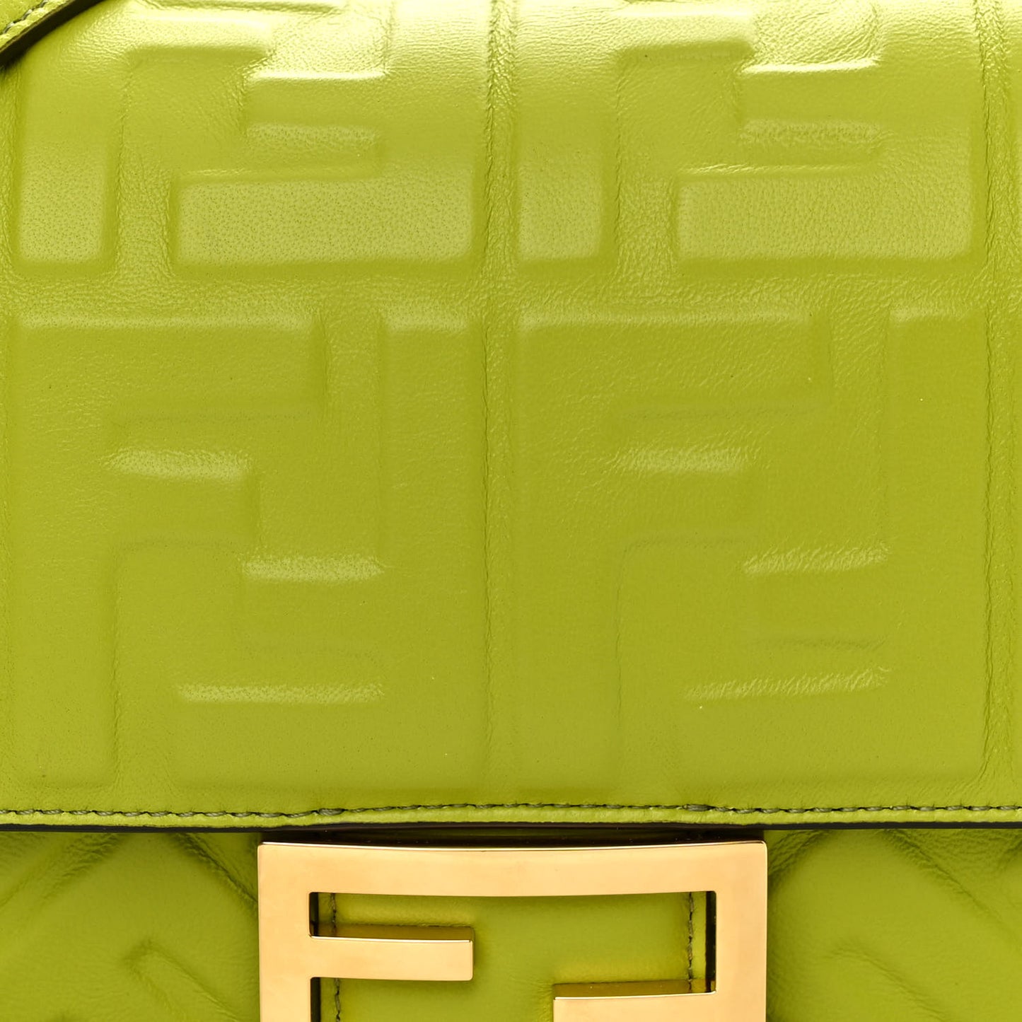 Nappa FF 1974 Embossed Baguette Wasabi