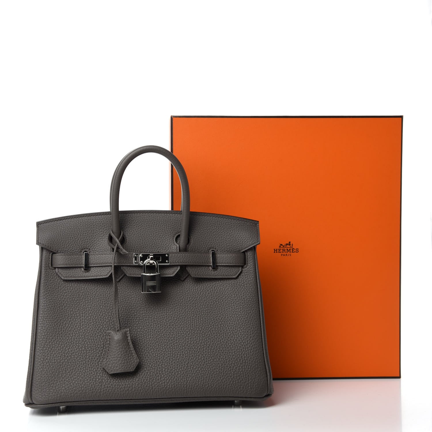 Hermes Togo Birkin 25 Etain 11 of 11