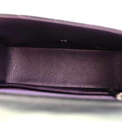Chanel Iridescent Lambskin Quilted Mini Square Flap Dark Purple 5 of 11