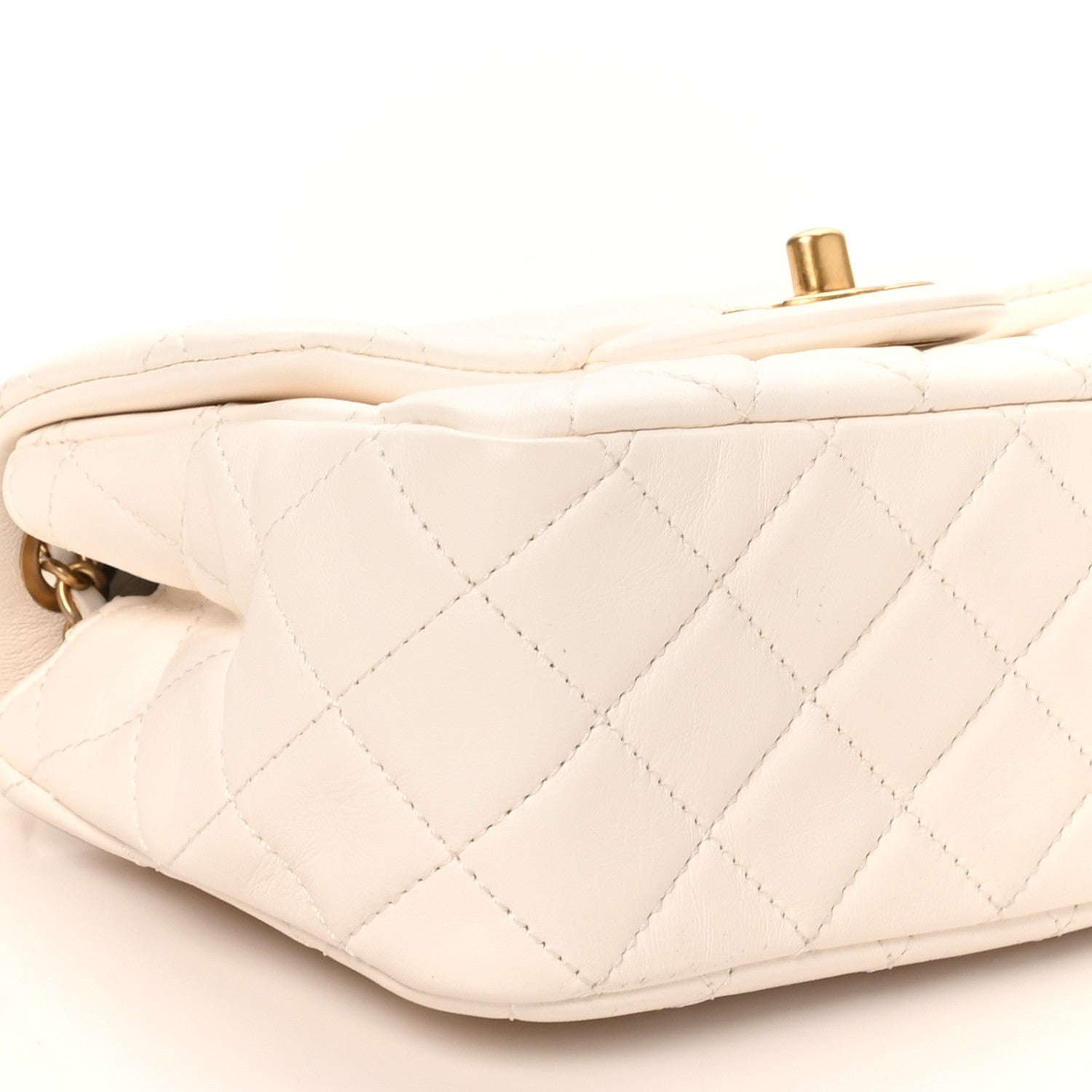 Chanel Lambskin Quilted Mini Pearl Crush Flap White 9 of 10