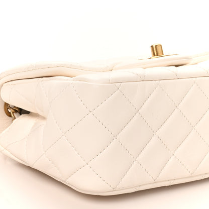 Chanel Lambskin Quilted Mini Pearl Crush Flap White 9 of 10