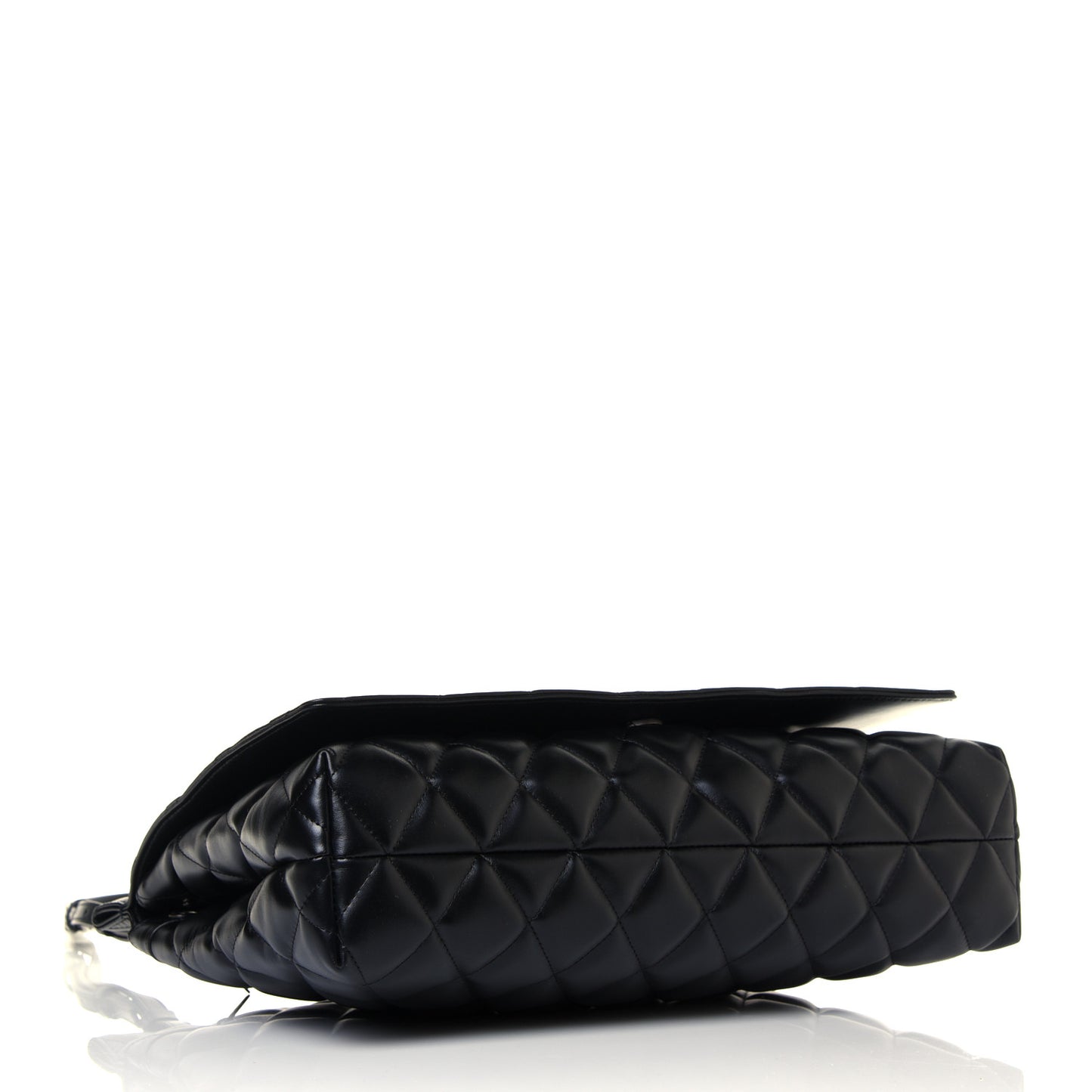Nappa Calfskin Quilted Large Touch B Shoulder Bag Black