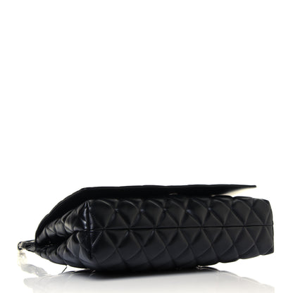 Balenciaga Nappa Calfskin Quilted Large Touch B Shoulder Bag Black 5 of 16