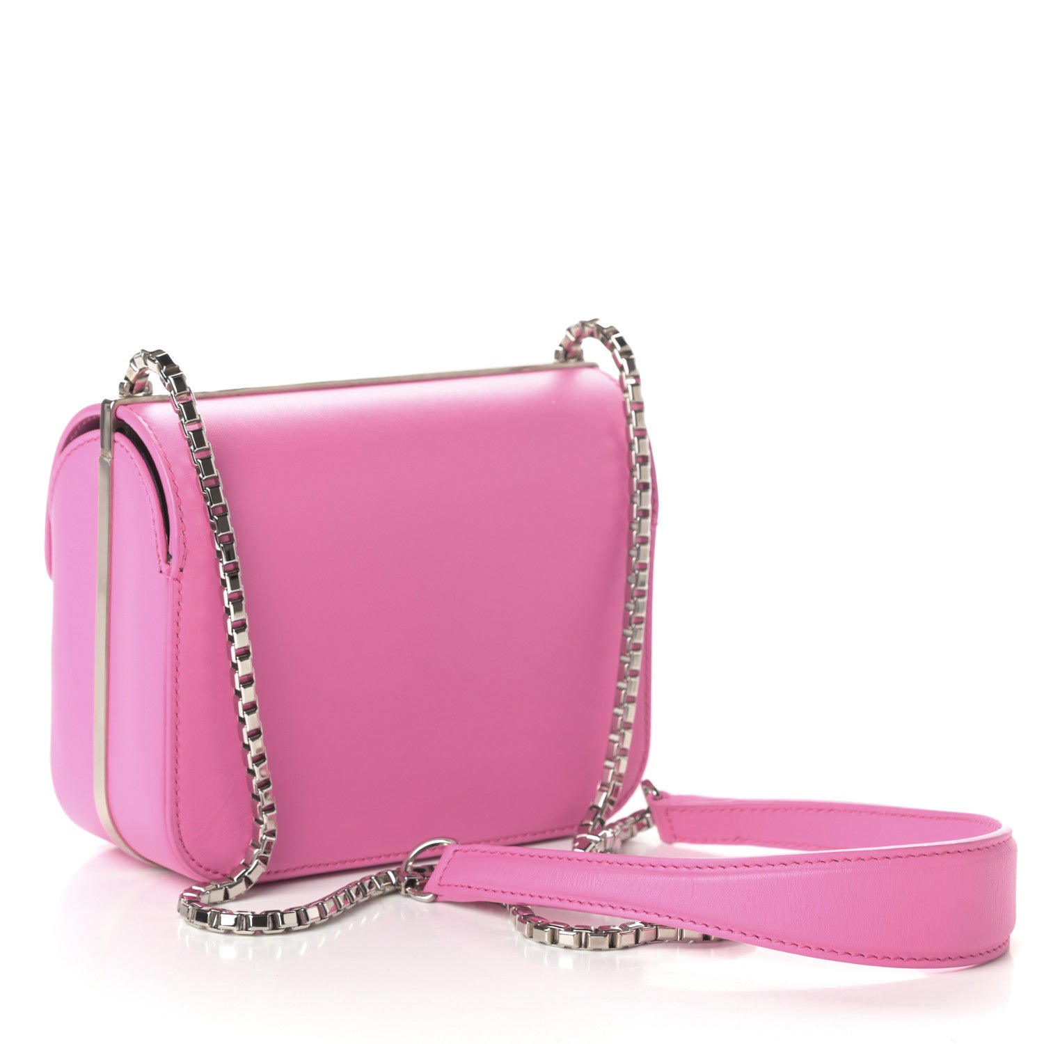 Balenciaga Smooth Calfskin Min Neo Classic Chain Box Rose Bubblegum 3 of 8