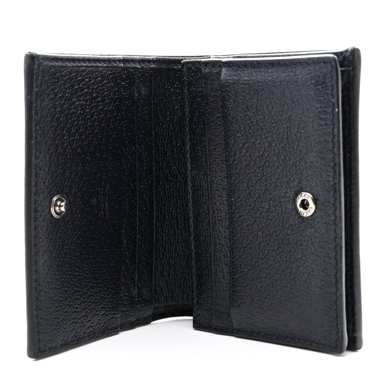 Gucci GG Supreme Monogram Textured Dollar Calfskin Web Ophidia Card Case Beige Blue 5 of 7