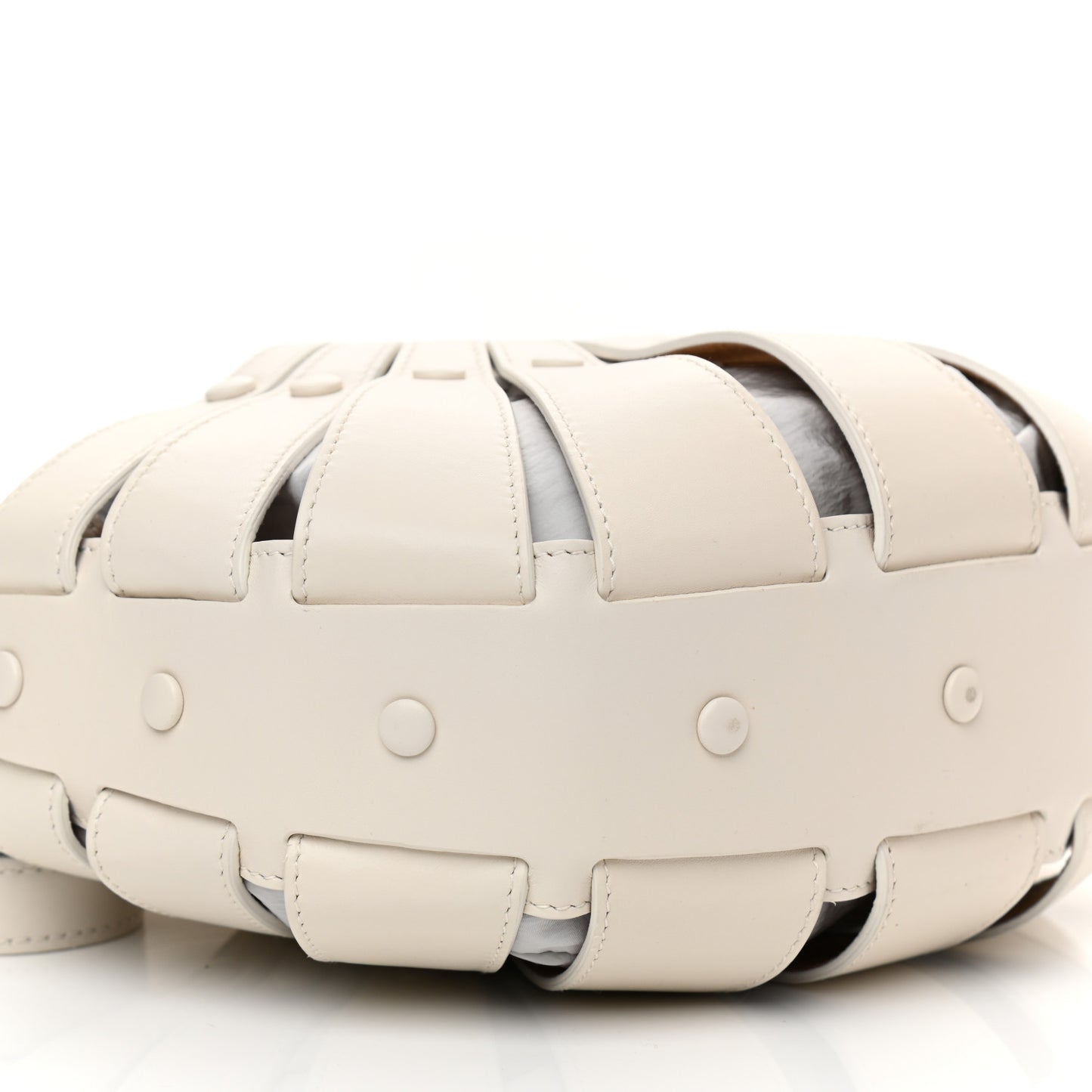 French Calfskin Small Shell White Frost