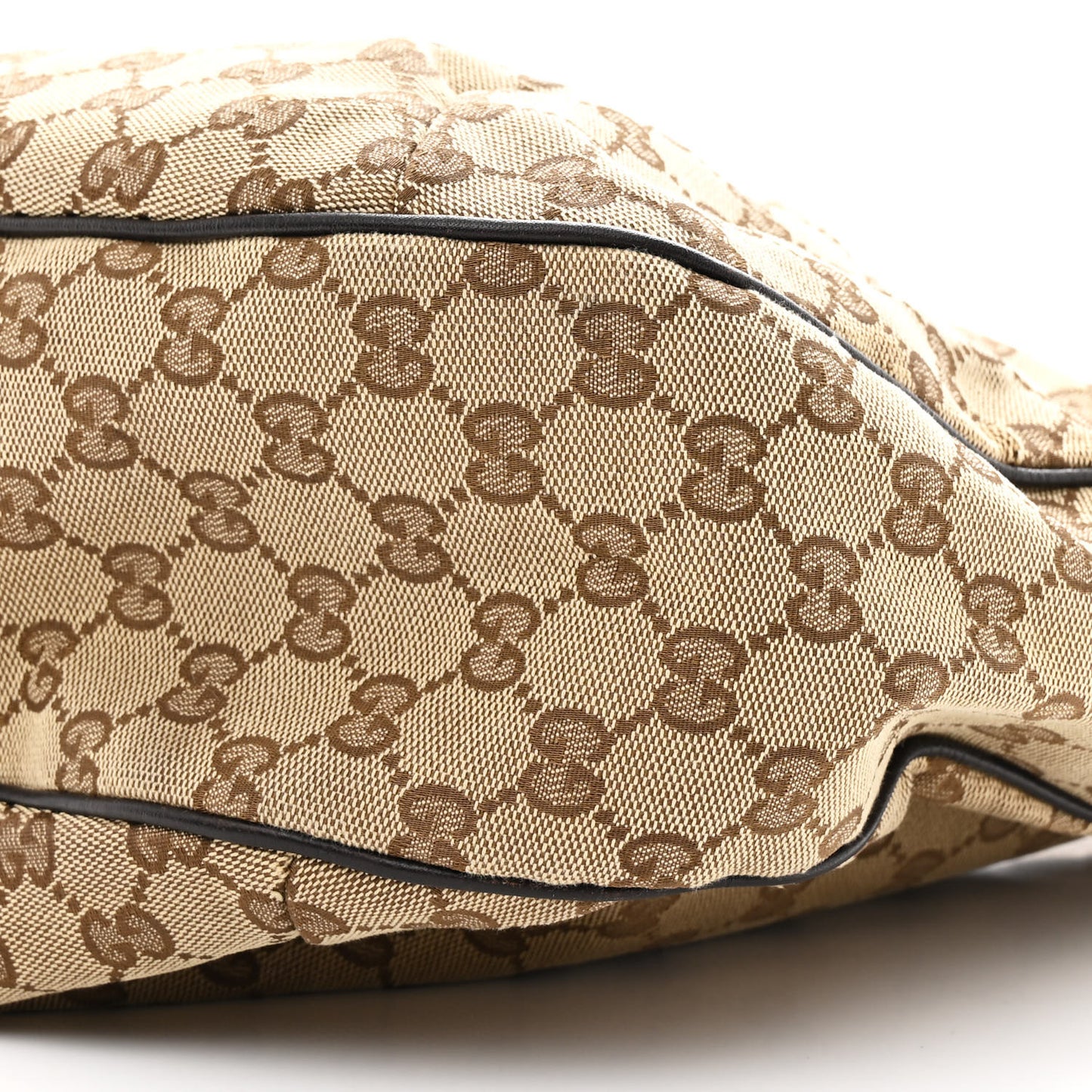 Monogram Large New Ladies Web Hobo Dark Brown