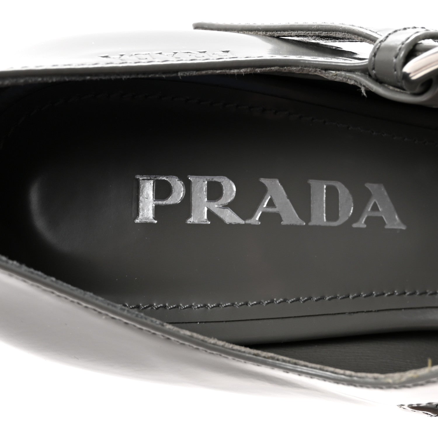 Prada Spazzolato Mary Jane 90mm Pumps 36.5 Marmo 1795559