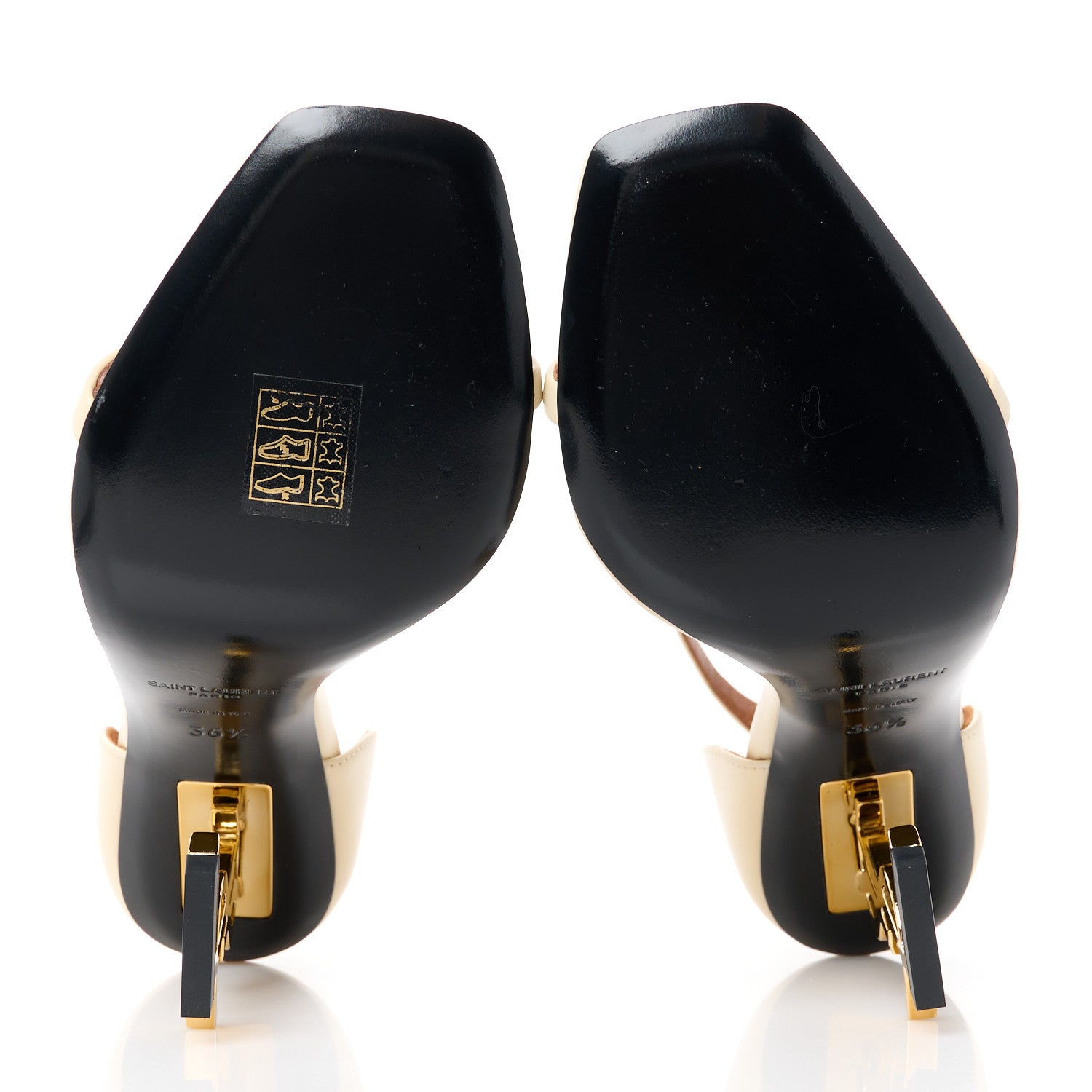 Saint Laurent Calfskin 110 Opyum Sandals 36.5 Real Beige 5 of 9