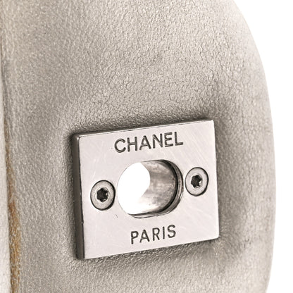 Chanel Metallic Lambskin Quilted Jumbo Single Flap Silver 7 of 11