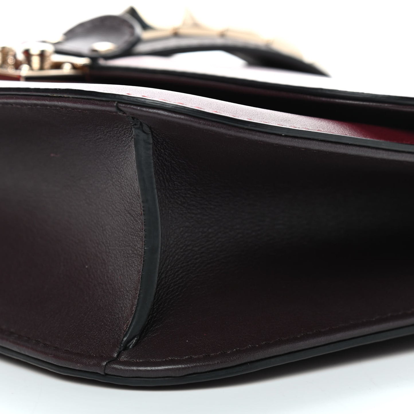 Vitello Medium Glam Lock Rockstud Flap Rubin Water Rose Marine