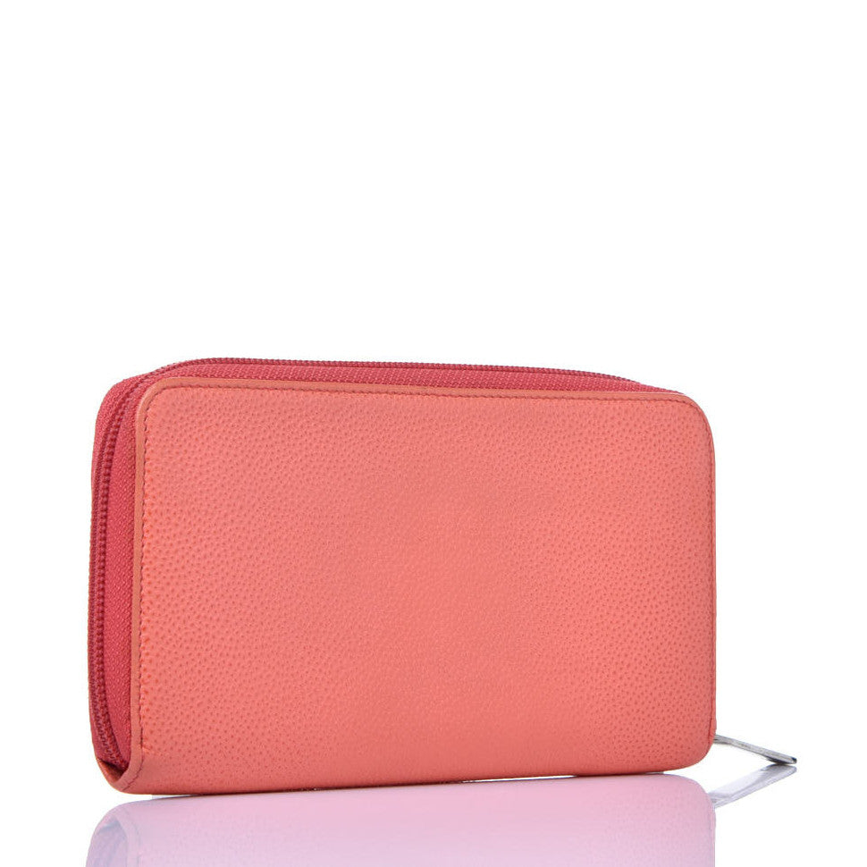 Chanel Caviar Large Timeless CC Gusset Zip Around Wallet Orange 2 of 8