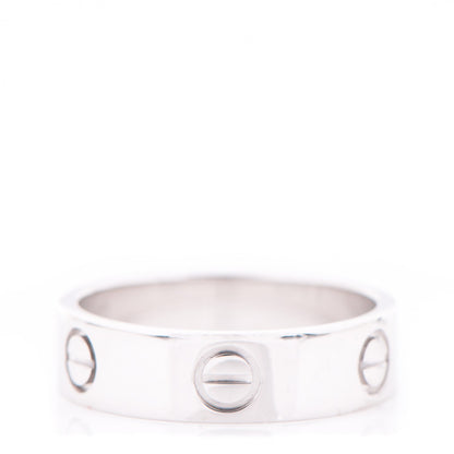 Cartier 18K White Gold 5.5mm LOVE Ring 57 8 1 of 3