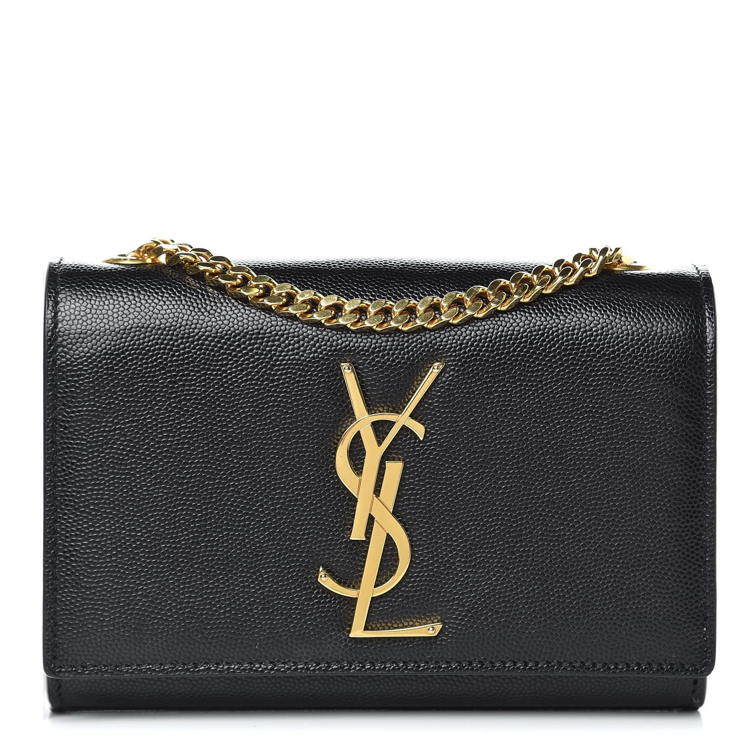 Saint Laurent Grain De Poudre Small Monogram Kate Satchel Black 1 of 13