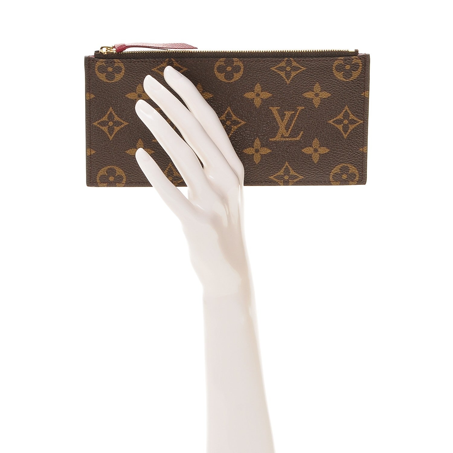 Louis Vuitton Monogram Felicie Chain Wallet Zippered Insert 2 of 6