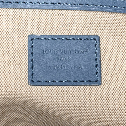 Louis Vuitton Damier Denim Vagabond Hobo Blue 6 of 9