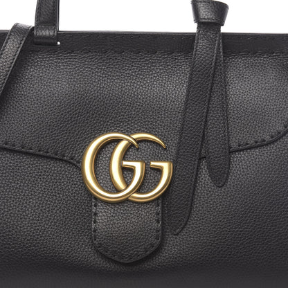 Gucci Calfskin Small GG Marmont Top Handle Bag Black 11 of 11