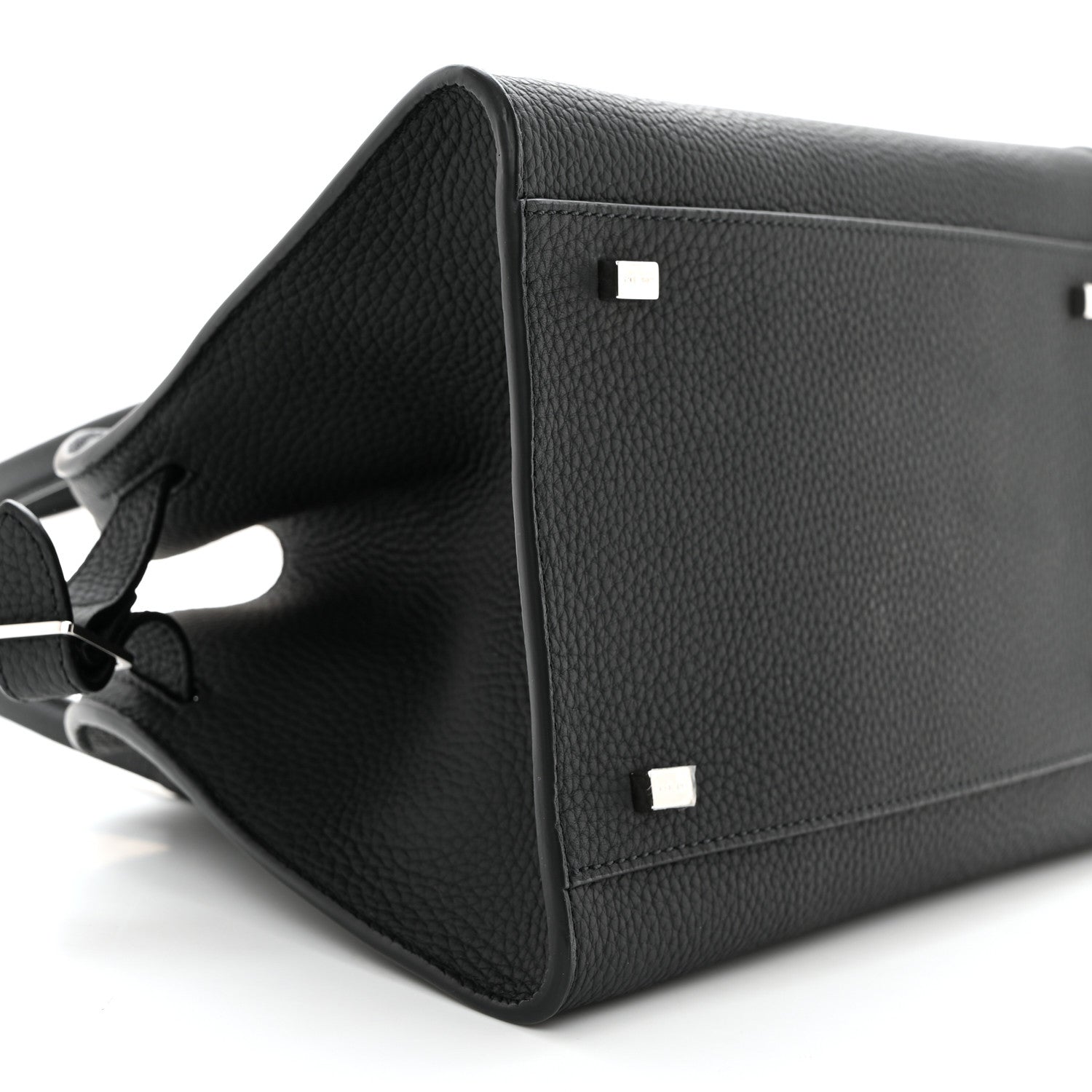 The Row Grained Calfskin Soft Margaux 10 Bag Black 8 of 9