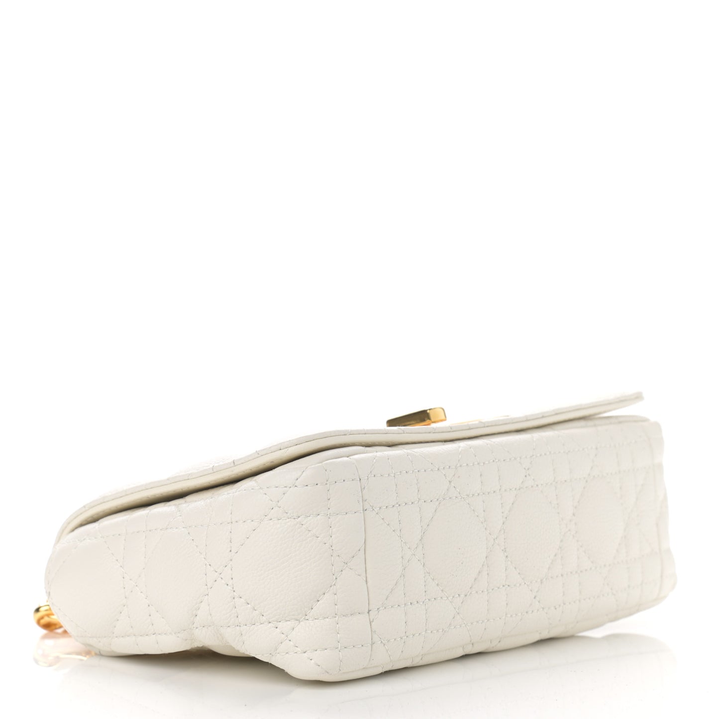Lambskin Cannage Small Caro Bag Ivory