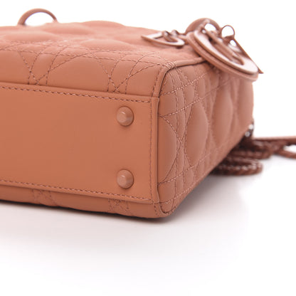 Christian Dior Ultra Matte Calfskin Cannage Mini Lady Dior Orange 10 of 13