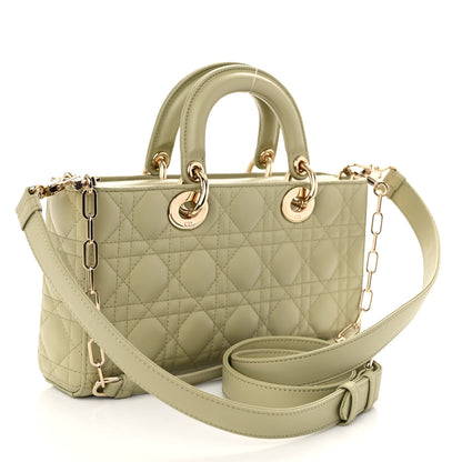 Christian Dior Lambskin Cannage Medium Lady D-Joy Pastel Peyote Green 3 of 10