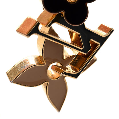 Louis Vuitton Metal Enamel Fleur De Monogram Bag Charm Dore 5 of 7
