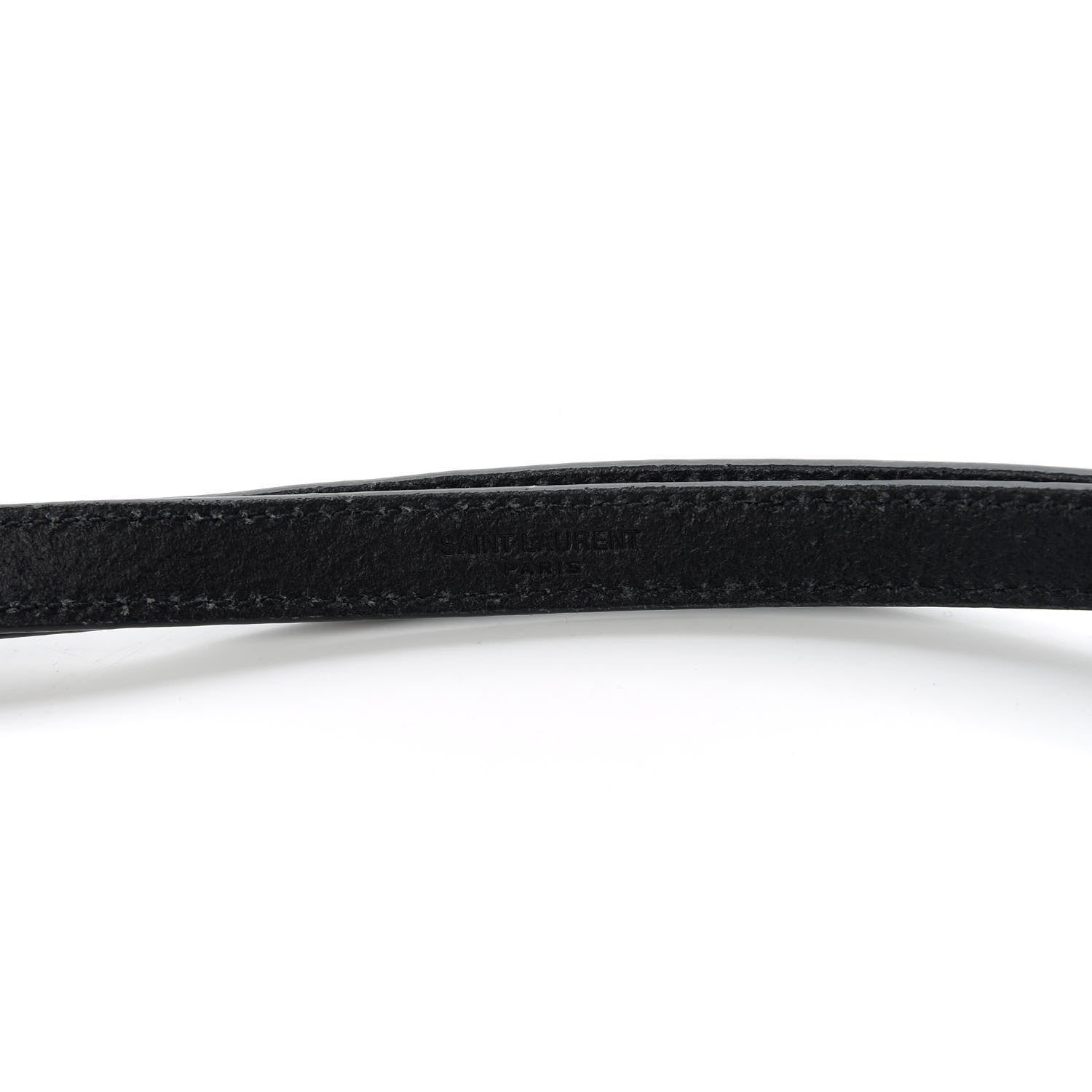 Saint Laurent Smooth Calfskin Mini Classic Monogram Kaia Belt Black 8 of 11