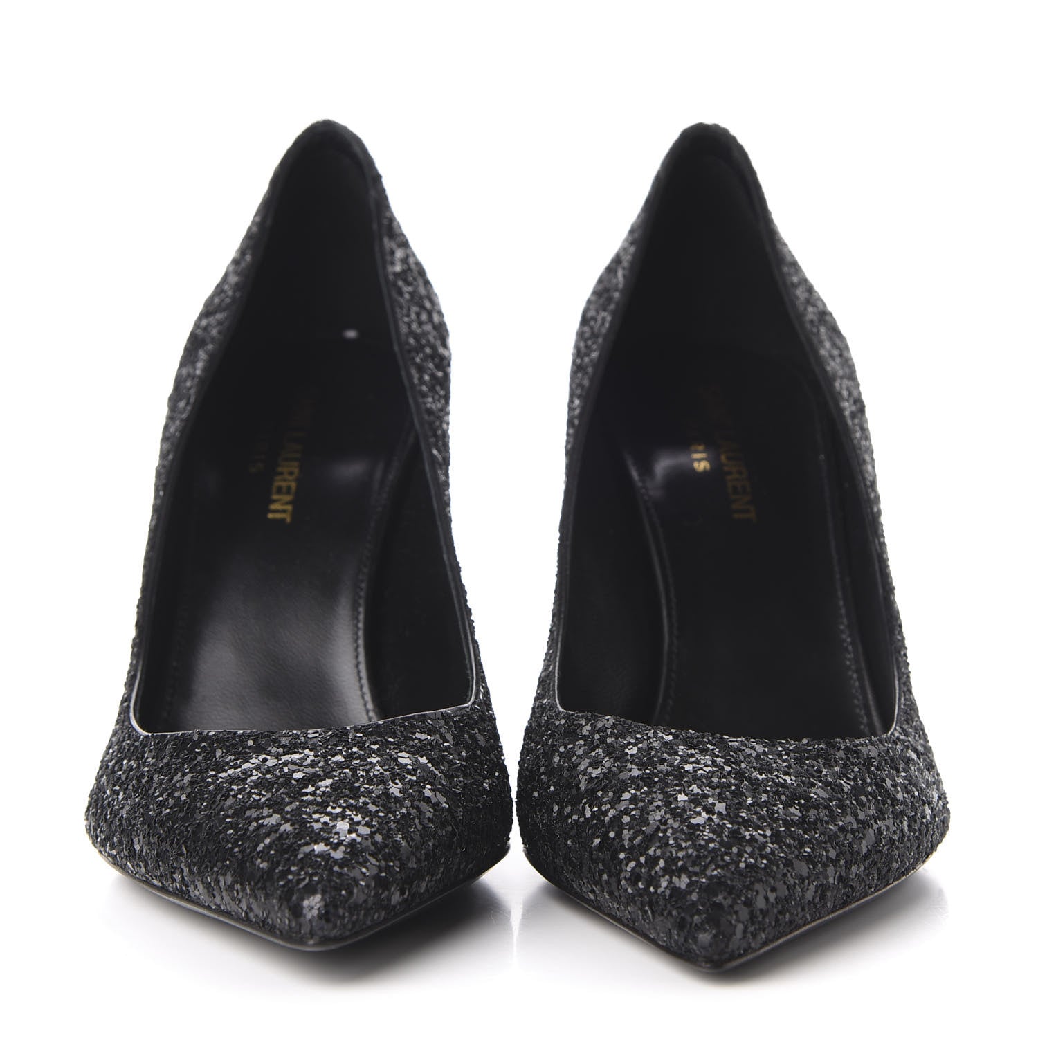 Saint Laurent Glitter Opyum 85 Pumps 38.5 Black 2 of 11