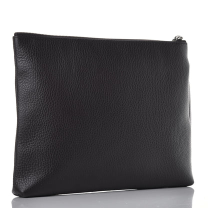 Gucci Grained Calfskin Zip Wristlet Pouch Dark Brown 3 of 8
