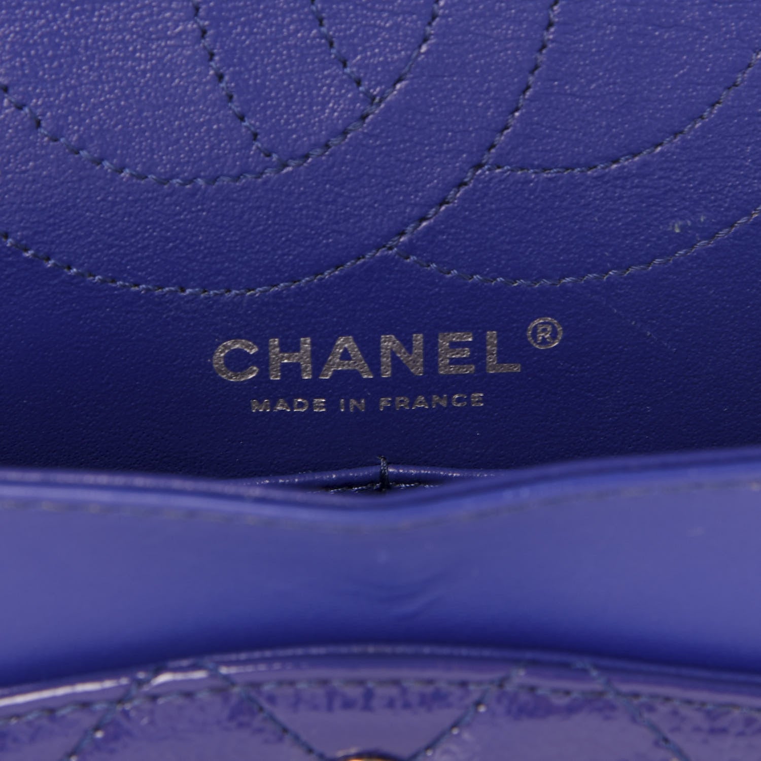 Chanel Patent Caviar Quilted 2.55 Reissue 226 Flap Blue 6 of 10