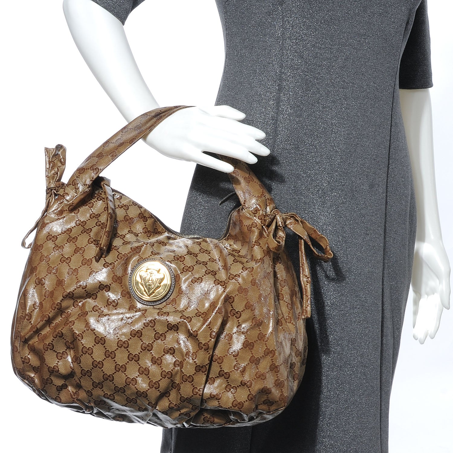 Gucci Crystal Monogram Hysteria Hobo 2 of 7