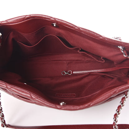 Chanel Caviar Quilted Shopping Tote Burgundy 6 of 11