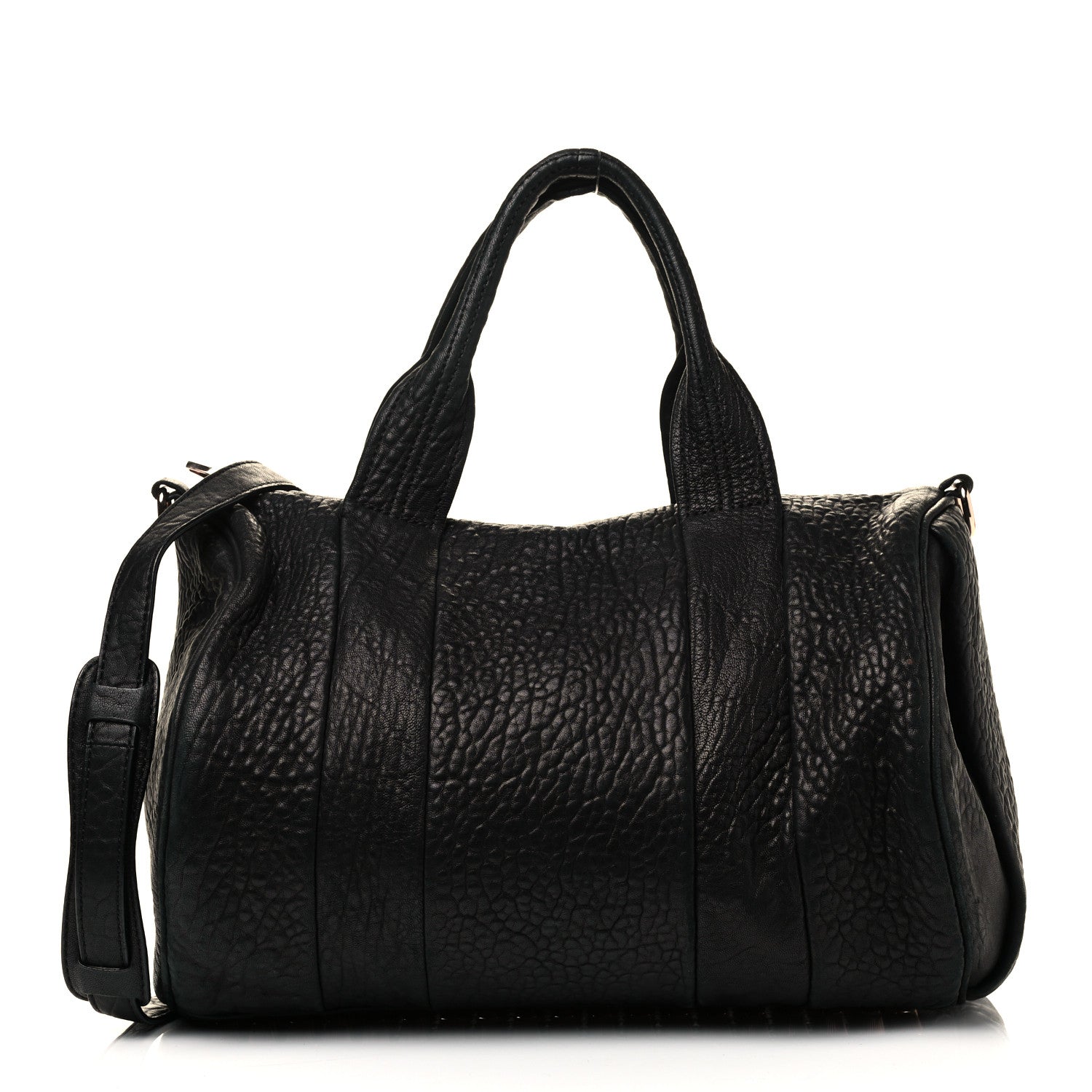 Alexander Wang Pebbled Lambskin Rocco Black Rose Gold Hardware 1 of 4