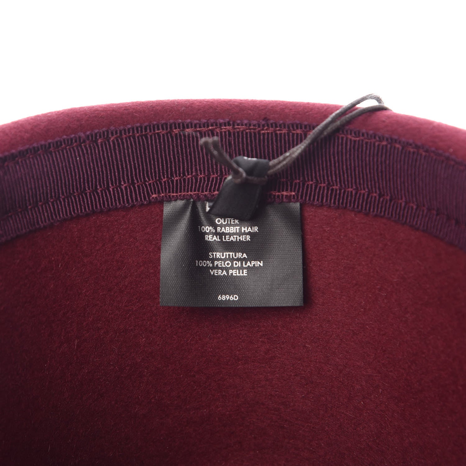 Gucci Felt Horsebit Fedora Hat S Burgundy 7 of 9