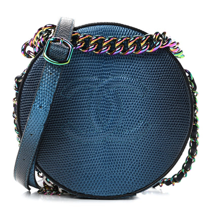 Chanel Lizard Round As Earth Evening Bag Navy 1 of 4