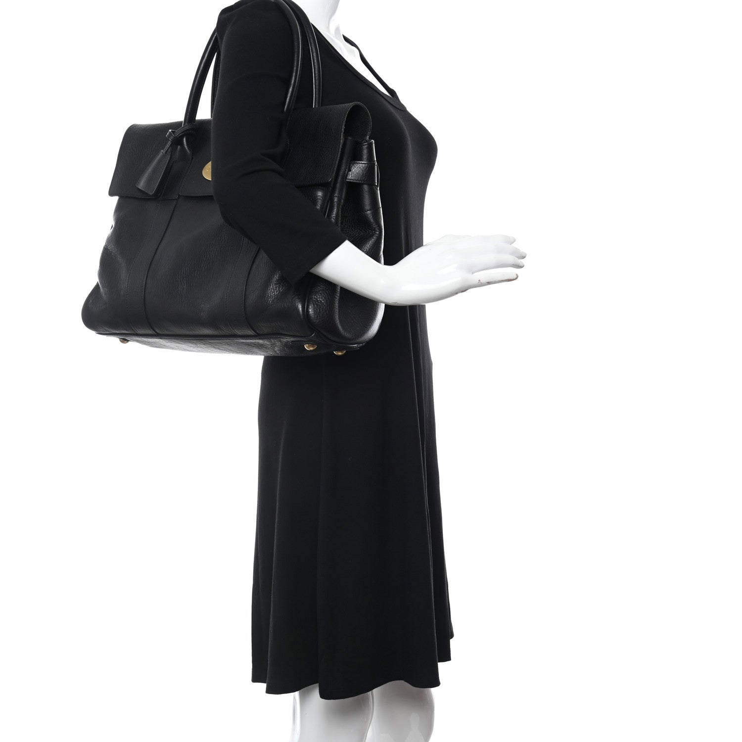 Mulberry Natural Leather Bayswater Black 2 of 10