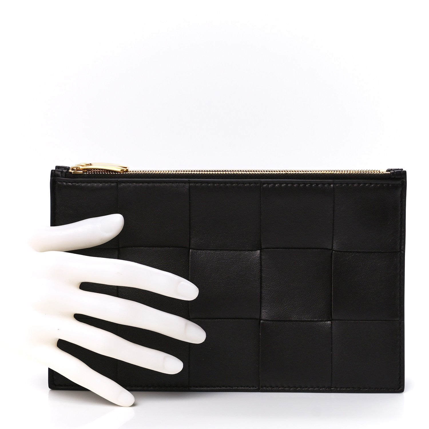 Bottega Veneta Nappa Maxi Intrecciato Triple Zip Clutch Fondant 2 of 12