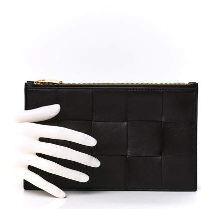 Bottega Veneta Nappa Maxi Intrecciato Triple Zip Clutch Fondant 2 of 12