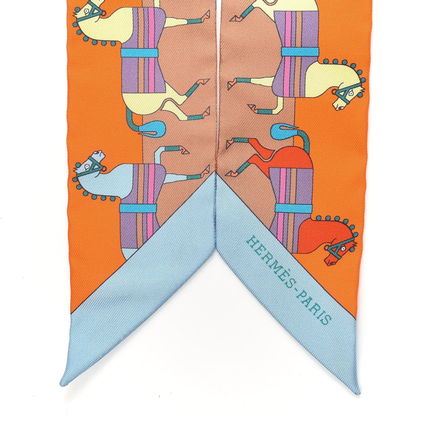 Silk Rocabar Twilly Orange Bleu Ciel