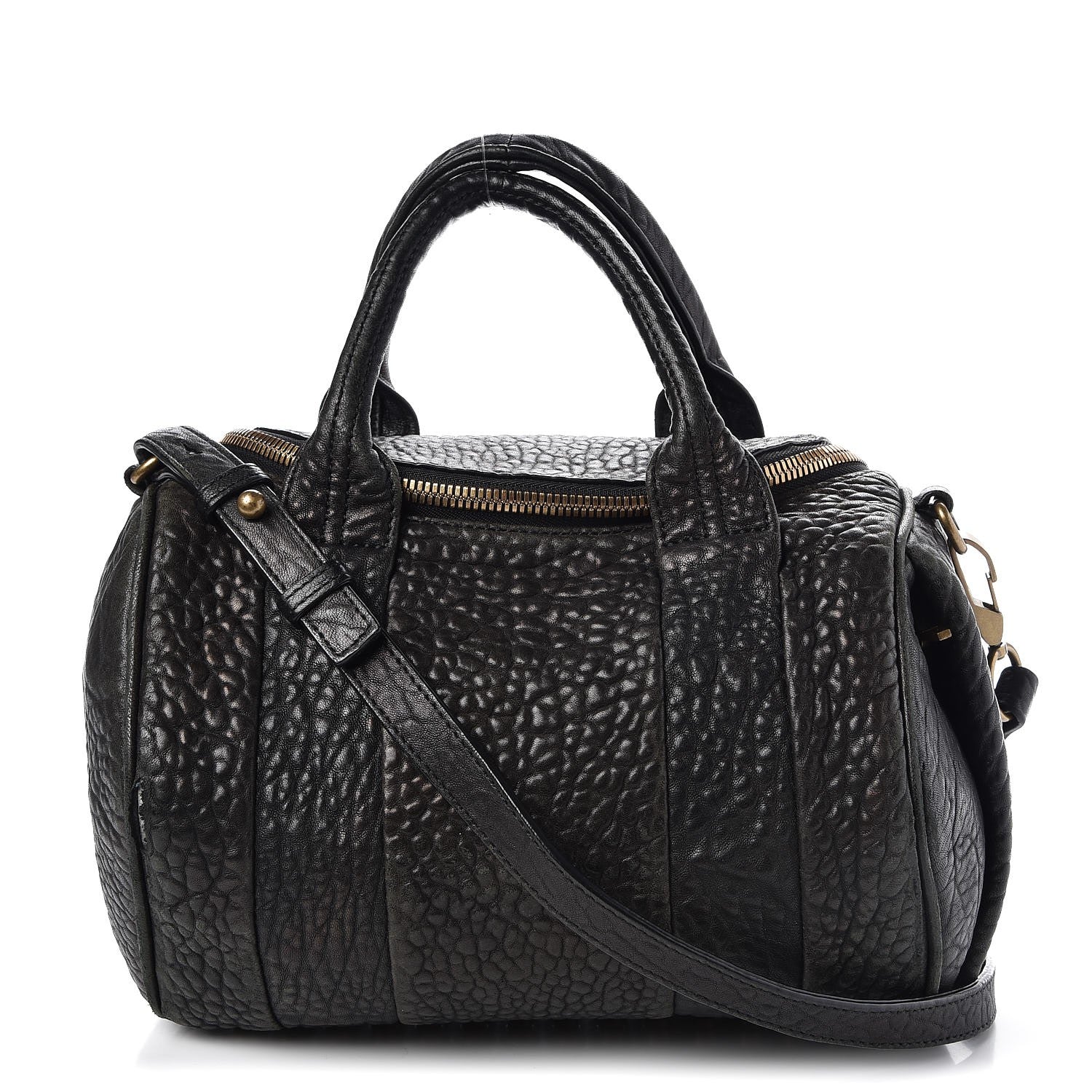 Alexander Wang Pebbled Lambskin Rockie Black Pale Gold Hardware 1 of 17