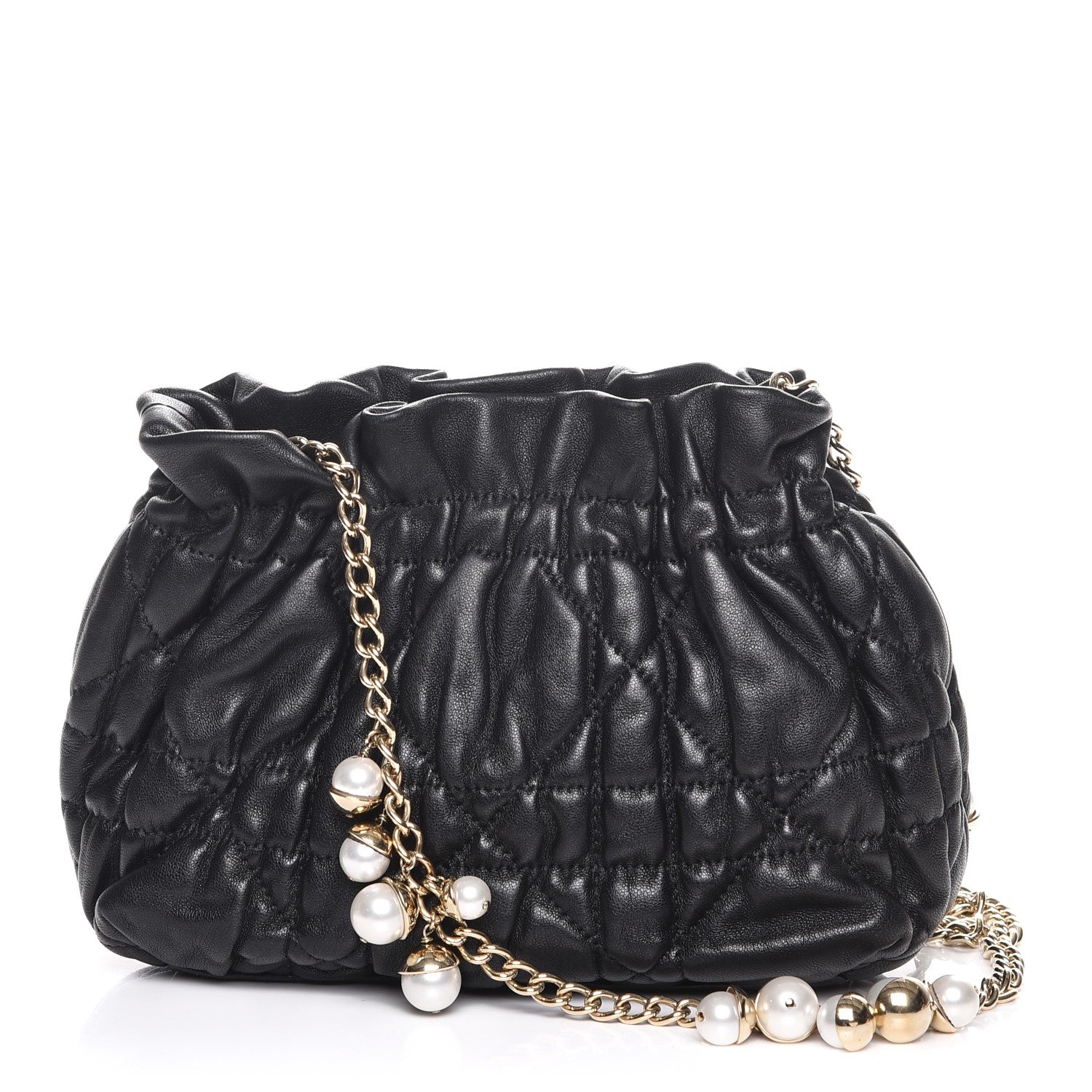 Christian Dior Gaufre Lambskin Cannage Delices Mini Bag Black 1 of 7