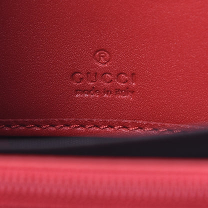 Gucci GG Supreme Monogram Embroidered Rainbow Zip Around Wallet Red 6 of 9
