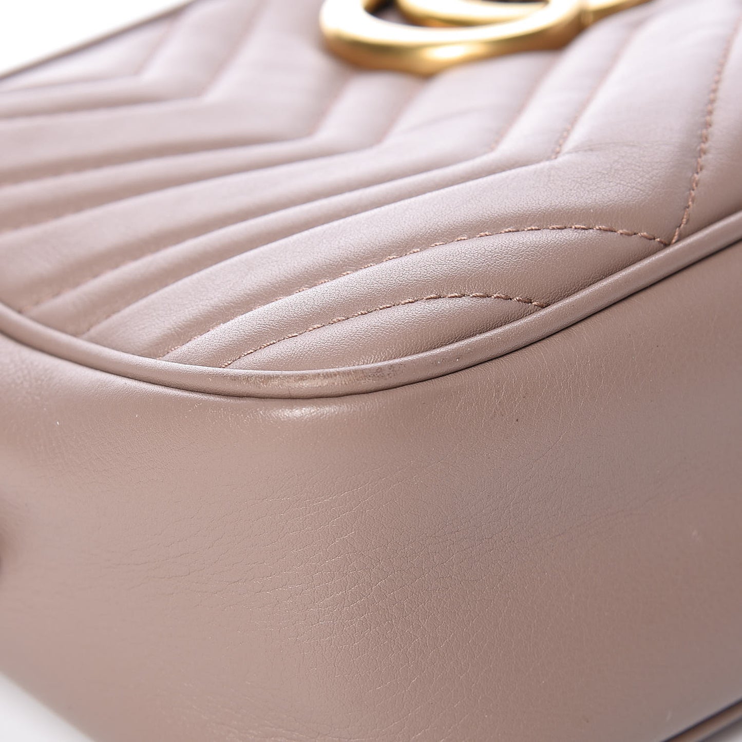 Calfskin Matelasse Small GG Marmont Chain Shoulder Bag Porcelain Rose