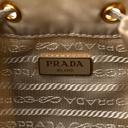 Prada Re-Nylon Saffiano Duet Bucket Crossbody Bag Deserto 6 of 11