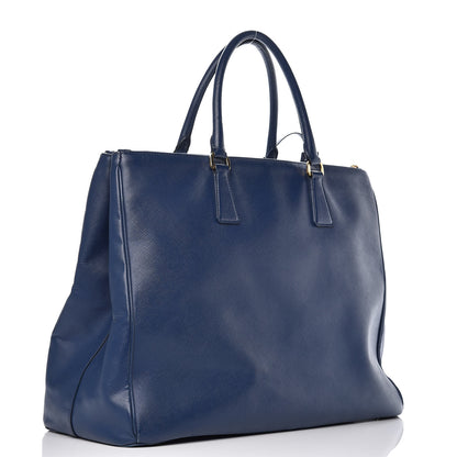 Prada Saffiano Lux Extra Large Galleria Double Zip Tote Bluette 3 of 21