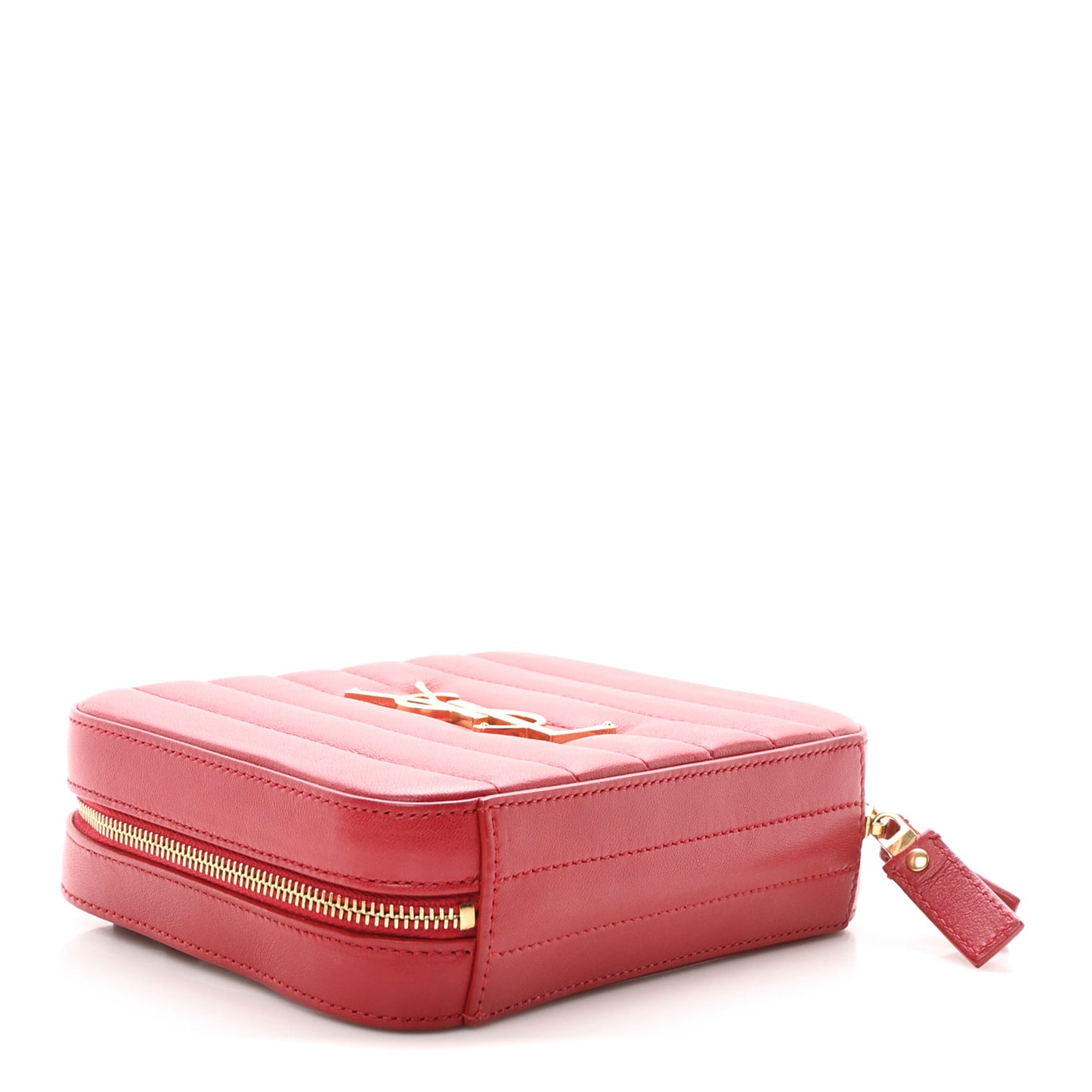 Lambskin Matelasse Vicky Monogram Belt Bag Eros Red